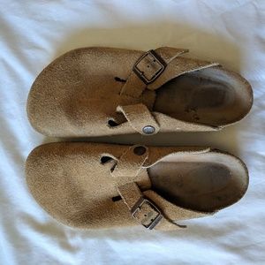 Birkenstock Brown Leather/Suede Clogs